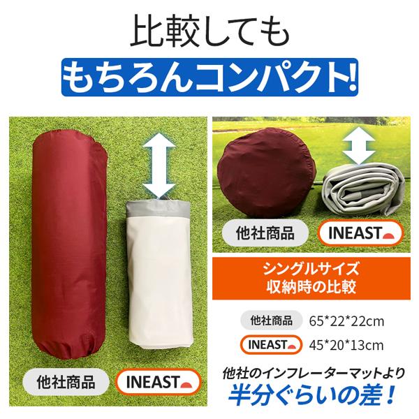 【二重空間構造】INEAST エアーマット プレイマット ヨガマット 子供部屋 アウトドア キャンプ ベッド ソロ ファミリー 宅急便の画像
