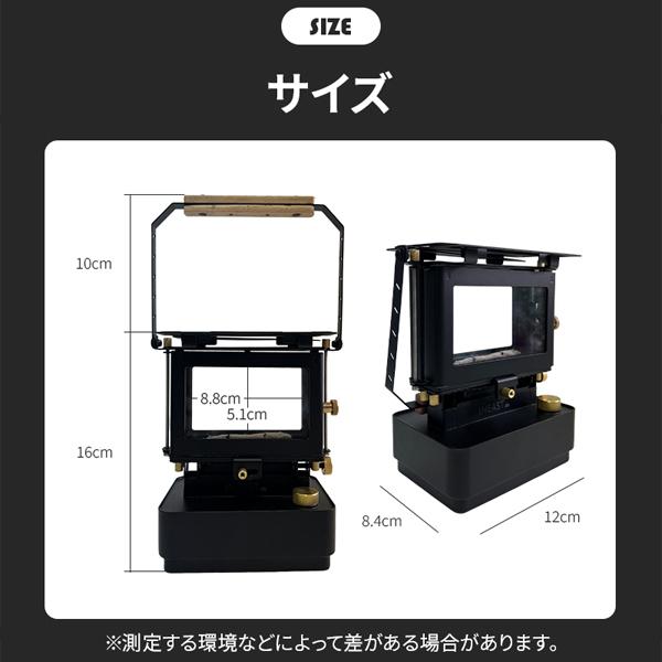 INEAST ミニアイロンストーブ オイルランプストーブ 暖炉 調理