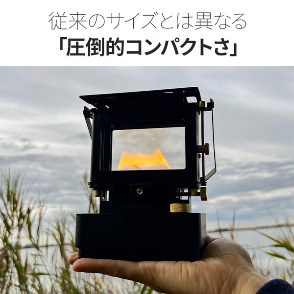 INEAST ミニアイロンストーブ オイルランプストーブ 暖炉 調理