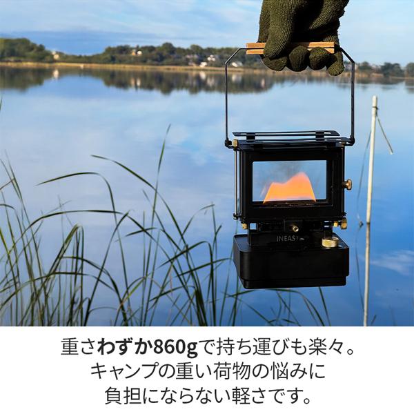 INEAST ミニアイロンストーブ オイルランプストーブ 暖炉 調理