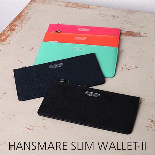 長財布 レディース 天然牛革 HANSMARE SLIM WALLET II 薄い スリム財布 ウォレット レディース財布 小銭入れ 本革 ネコポス｜vaniastore