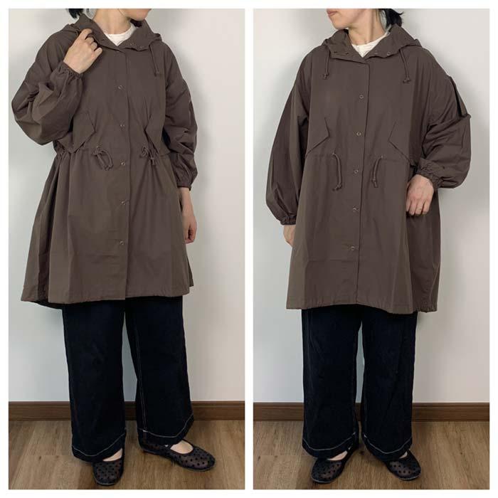 クラウドナイン Cloud nine 60コットンソフトワッシャーフード付コート