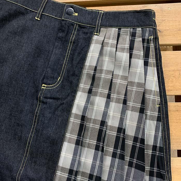 クラウドナイン Cloud nine チェック柄プリーツドッキングスカート