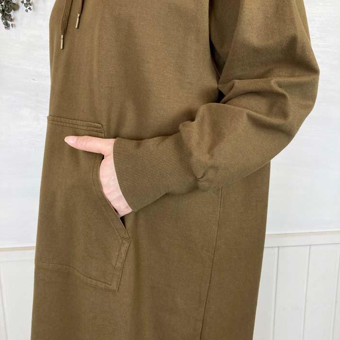 Cloud Nine クラウドナイン フード付き裏毛ワンピース アイボリー オリーブブラウン ブラック M ｌ ワンサイズ Cloudnine Nop9803 Vanillaオンラインストア 通販 Yahoo ショッピング