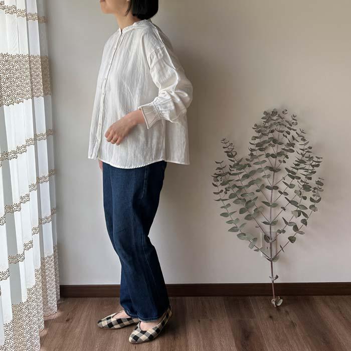 Crea delice クレアデリス オーガニックコットンダブルガーゼギャザー 