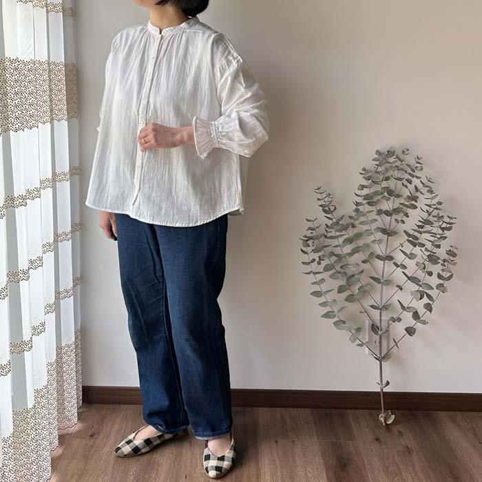 Crea delice クレアデリス オーガニックコットンダブルガーゼギャザー