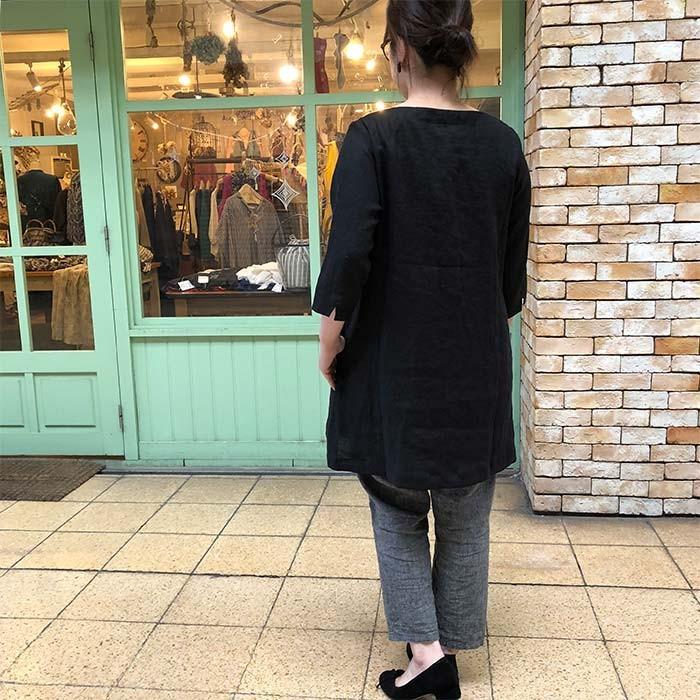 Yarra ヤラ リトアニアリネン無地ボートネックワンピース ナチュラル ブラック オリーブ グリーン フリー Yarra Yr 05 0h Vanillaオンラインストア 通販 Yahoo ショッピング