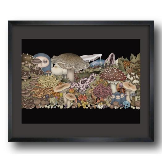 光宗薫 「せみにんげん」 『菌類の世界』 複製原画14 【サイン入り