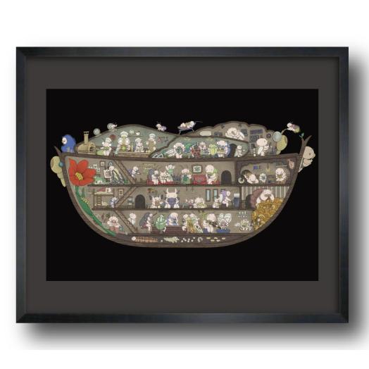 光宗薫 「せみにんげん」 『虫の方舟』 複製原画24 【サイン入り