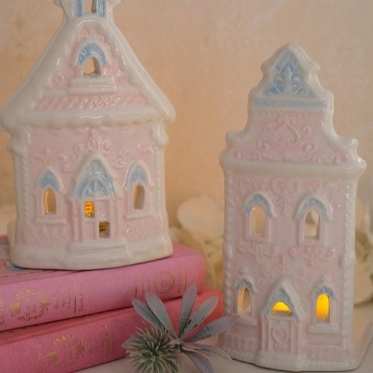 キャンドルホルダー キャンディーハウス おしゃれ かわいい ピンク