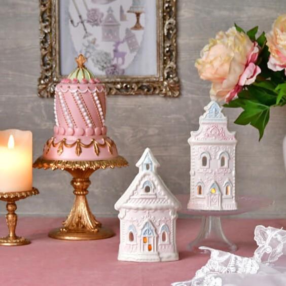 キャンドルホルダー キャンディーハウス おしゃれ かわいい ピンク