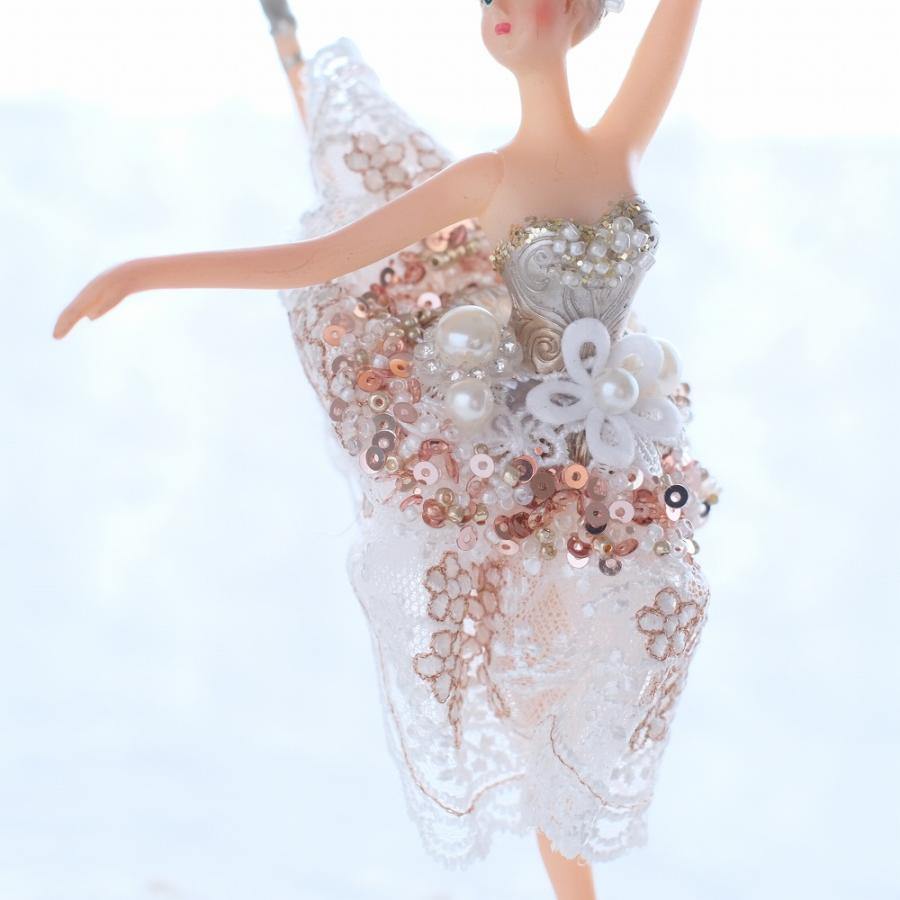 バレリーナオーナメント ホワイト クリスマスバレエおしゃれかわいい