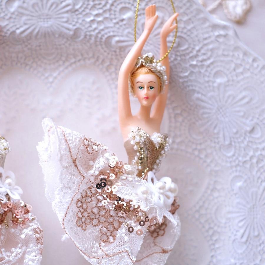 バレリーナオーナメント ホワイト クリスマスバレエおしゃれかわいい