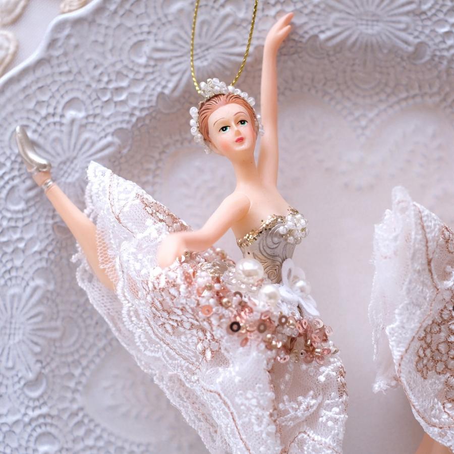 バレリーナオーナメント ホワイト クリスマスバレエおしゃれかわいい