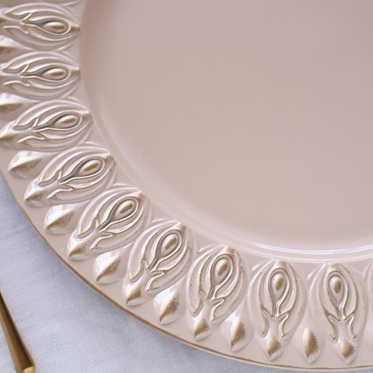 皿 アンダープレート おしゃれ チャージャープレート クリーム