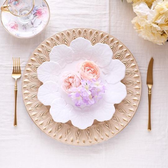 皿 アンダープレート おしゃれ チャージャープレート クリーム