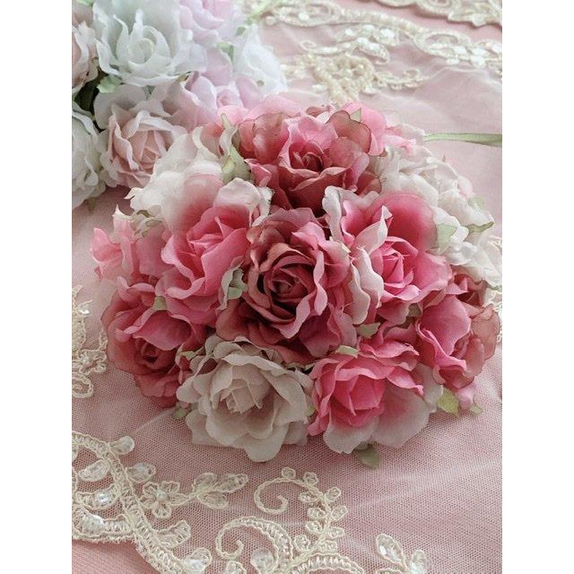 ローズブーケ・ピンクミックス 薔薇 イミテーションフラワー ローズブーケ・ピンクミックス 薔薇 イミテーションフラワー