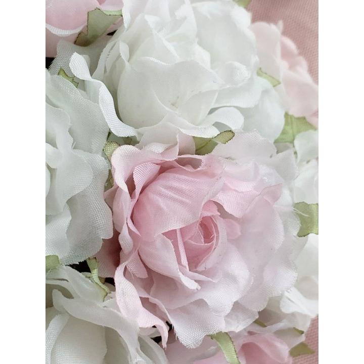 ブーケ ローズポンポン・ホワイトミックス 薔薇 イミテーション ブーケ ローズポンポン・ホワイトミックス 薔薇 イミテーション