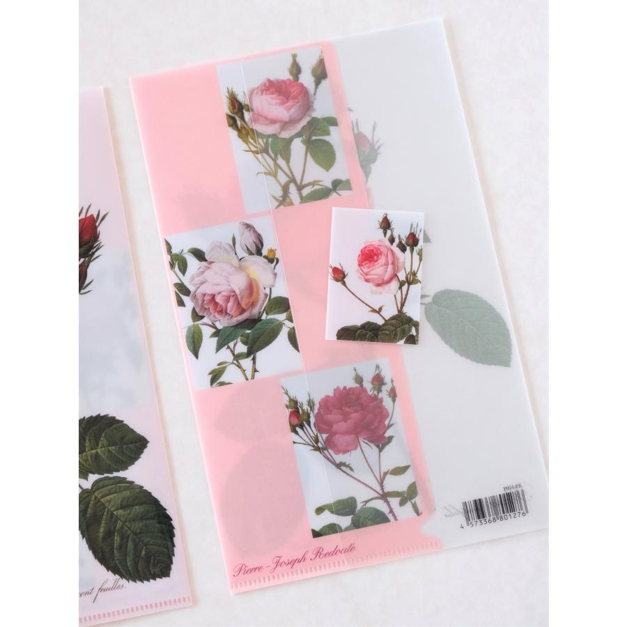 クリアファイル ルドゥーテローズ ミニクリアファイル 4種 薔薇柄 薔薇