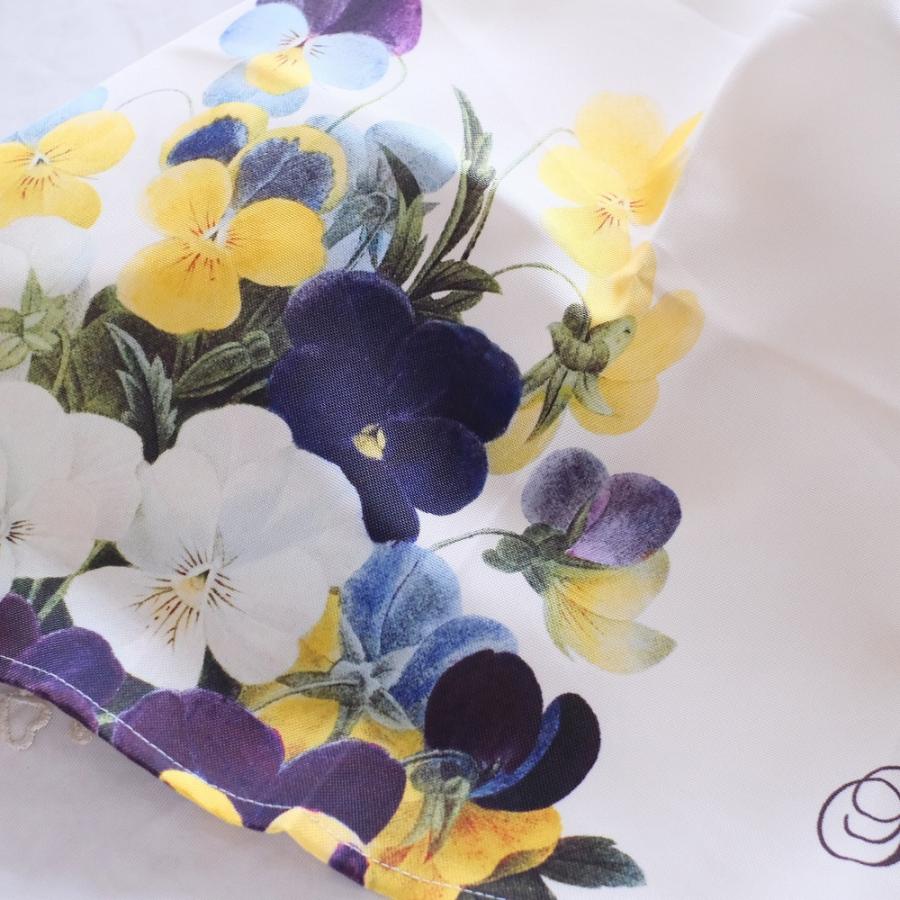 テーブルクロス撥水加工ラウンドルドゥーテローズパンジー 145薔薇雑貨