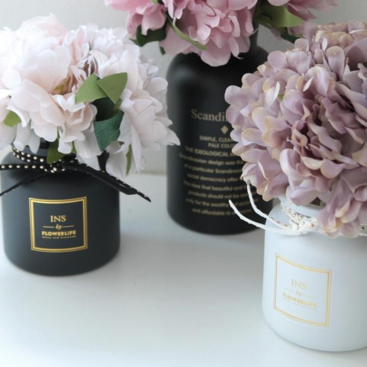 ブラック・フラワーベースS 花瓶 ブーケ ガラス アンティーク シャビー