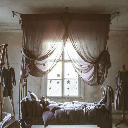 Numero74 Bed Drape Single Powder (ヌメロ74 ベッドドレープ 天蓋 パウダー) シングル Pw10