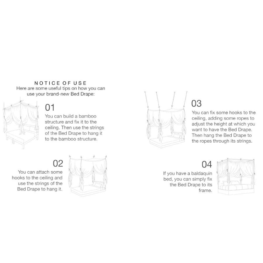 Numero74 Bed Drape Single Powder (ヌメロ74 ベッドドレープ 天蓋 パウダー) シングル Pw10