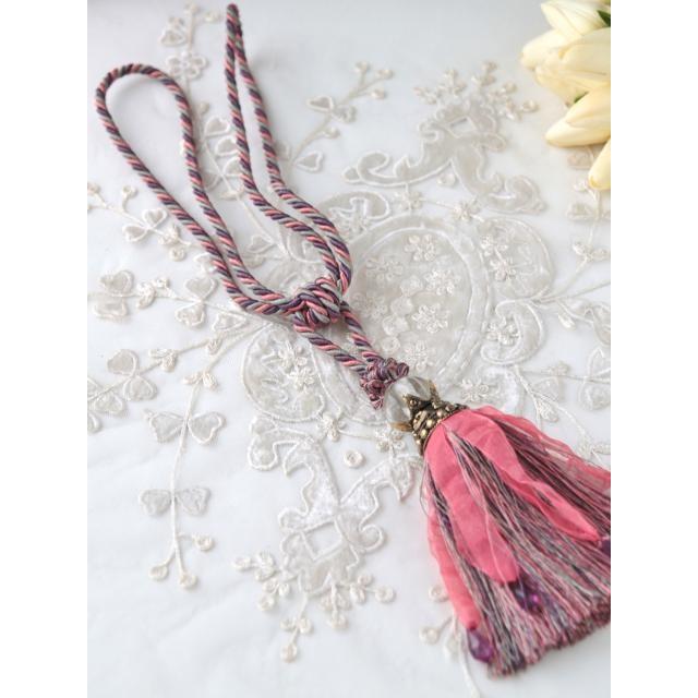 Rouet カーテンタッセル ジェリー PK/PU パープルピンクカーテン