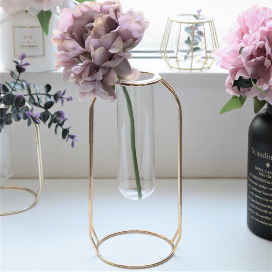 シリンダーフラワーベースl ゴールド 花瓶 一輪挿し 試験管 ブーケ ガラス アンティーク シャビーシック おしゃれ かわいい ギフト Sfbs1013 Vanilla Rose 通販 Yahoo ショッピング