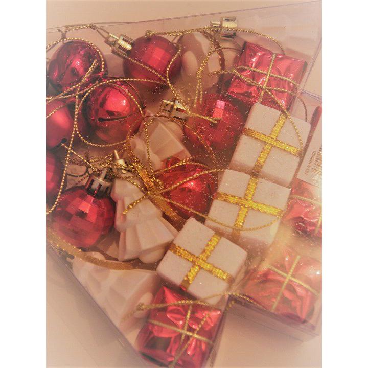 クリスマス パーティー オーナメント アソート24個セット レッド