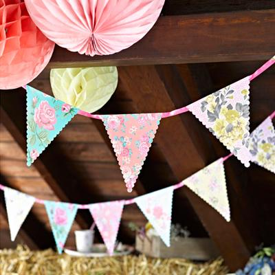 Talking Tables パーティバナー・ガーランド フラワーV2 フラッグ