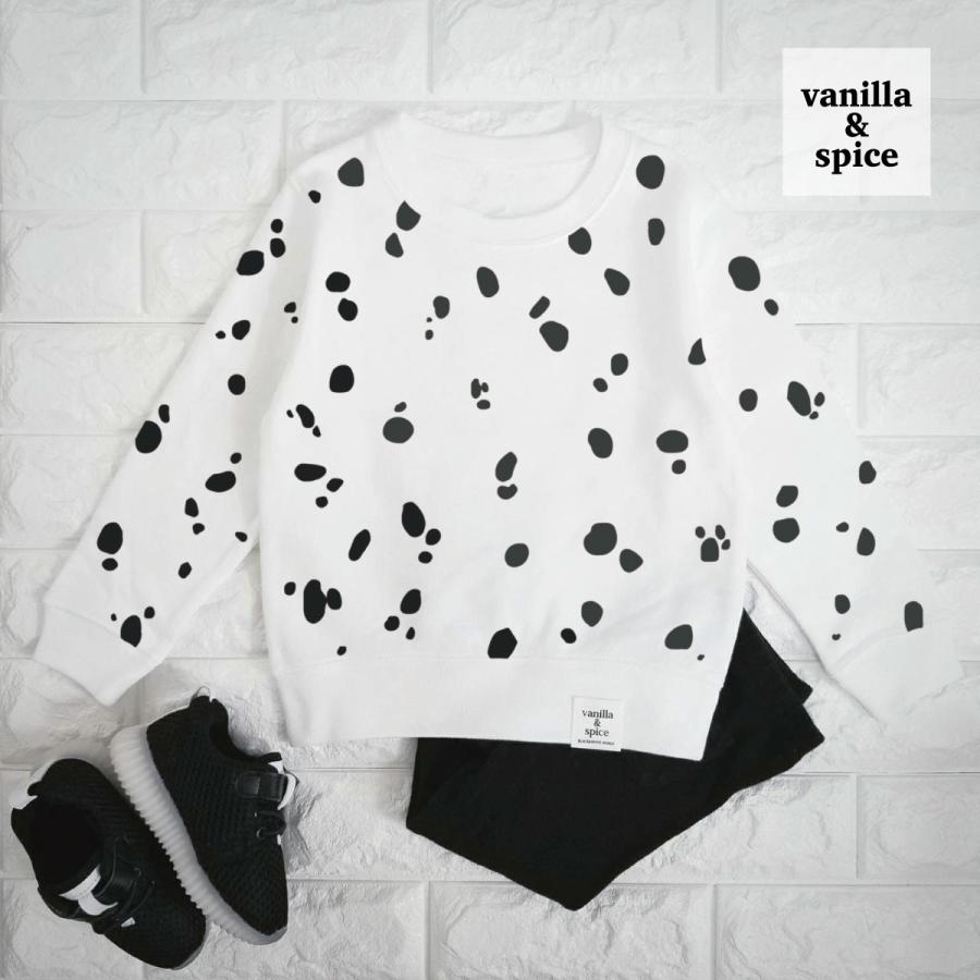 キッズ ダルメシアン柄 プリント 長袖 スウェット トレーナー ホワイト Vanilla Spice 子供服 Sw 10 Vanilla Spice 通販 Yahoo ショッピング