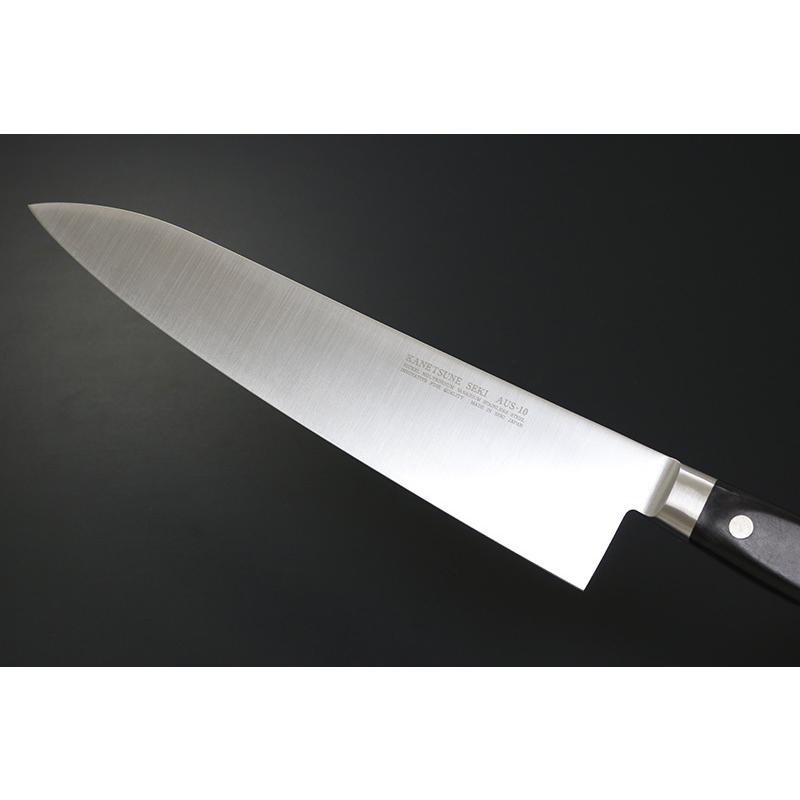 KC-174 関兼常作 AUS-10 モリブデン鋼 口金付黒合板柄 牛刀 包丁