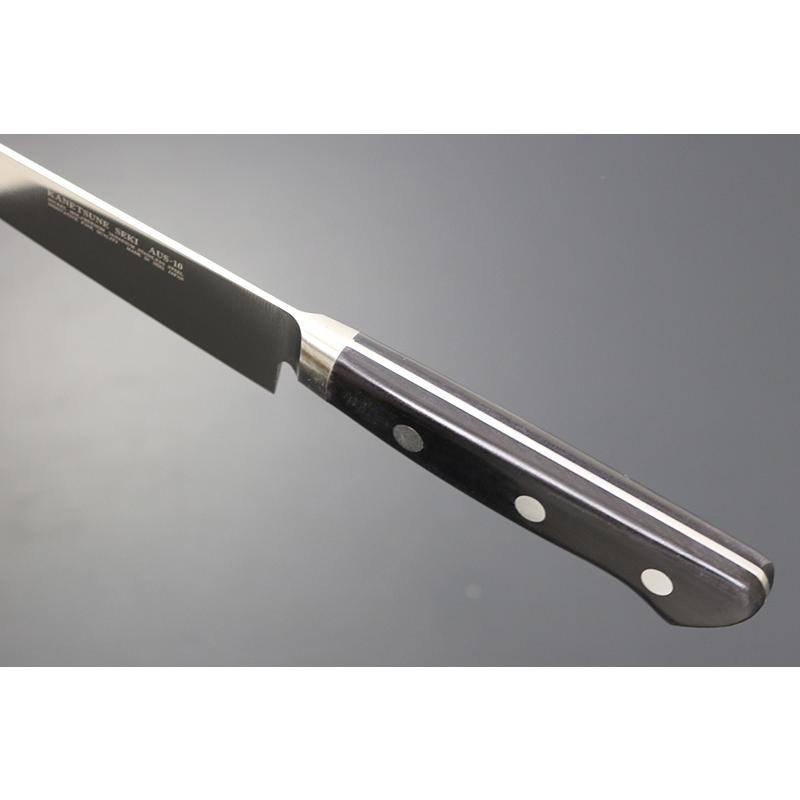 包丁 日本製 関兼常作 AUS-10 モリブデン鋼 口金付黒合板柄 ペティ