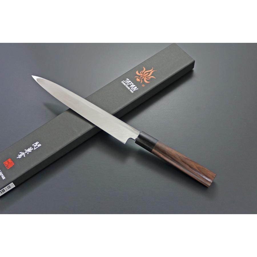 包丁 日本製 KC-403 関兼常 紫檀柄11層 ダマスカス鋼包丁 柳刃 210mm