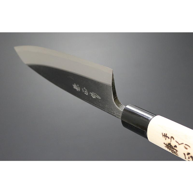 包丁 日本製 KC-542 関兼常 兼正作 PC口付 和包丁 本出刃 朴柄 135mm 本通し 魚 鳥の画像