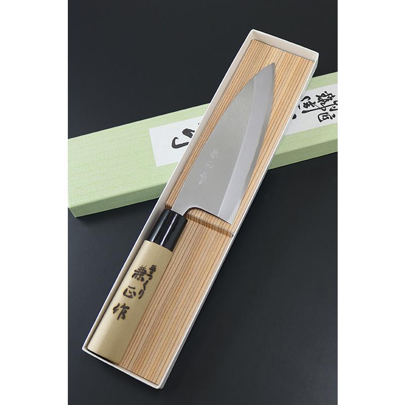 包丁 日本製 KC-543 関兼常 兼正作 PC口付 和包丁 本出刃 朴柄 150mm 本通し 魚 鳥 北正の画像