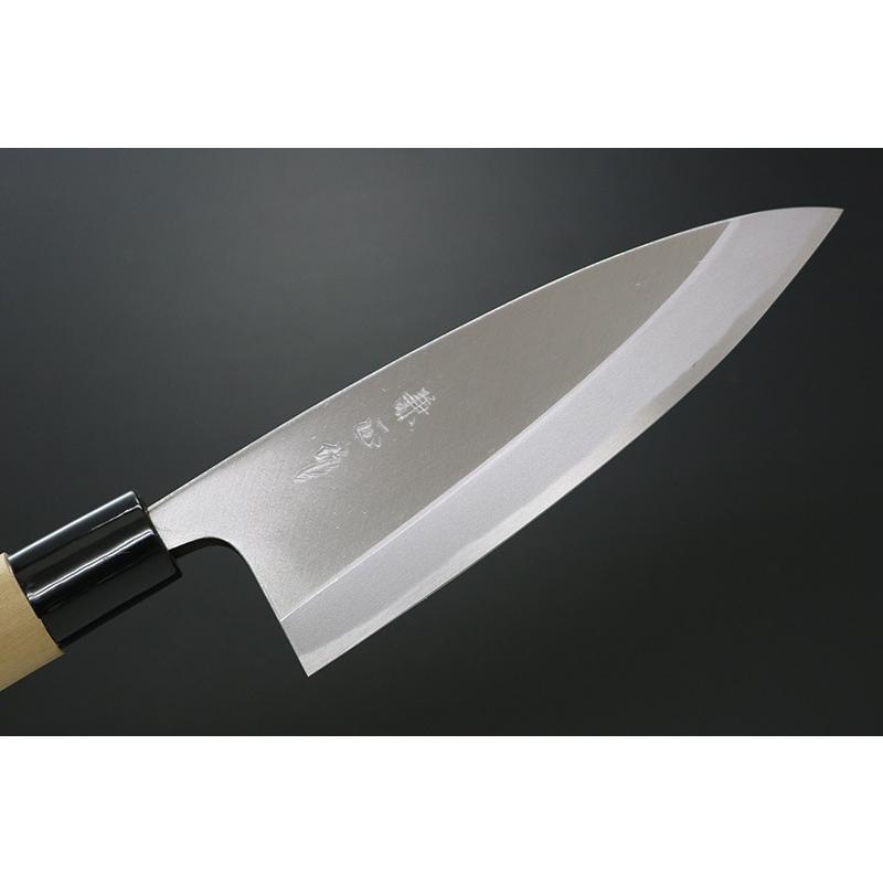 包丁 日本製 KC-543 関兼常 兼正作 PC口付 和包丁 本出刃 朴柄 150mm 本通し 魚 鳥 北正の画像