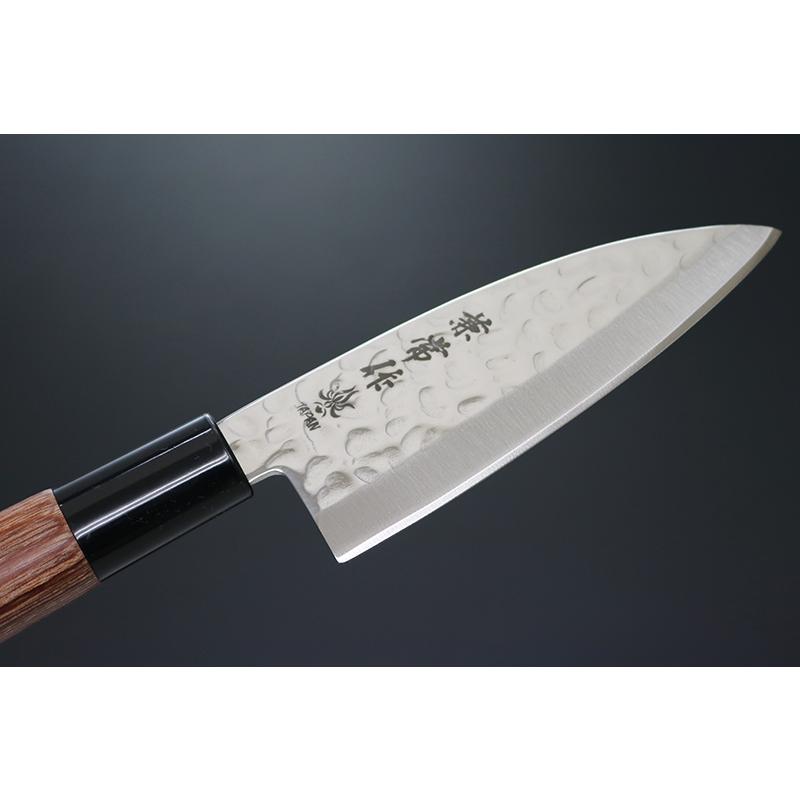 まかない方 日本製 KC-955 筋引 210粍 + KC-956 小出刃包丁 105粍 + KC-959 筋引 240粍仕かける 兼常作 ステン1K6 槌目磨き