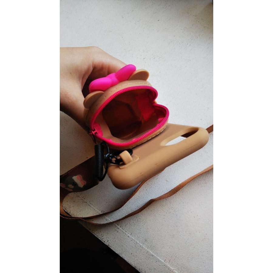 キャラクター ブラウン恐竜 チョコ ポーチ ネツクストラップつき アイフォンケース Iphone7 Iphone7plus Iphone11 Iphonexシリコンケース 女の子 男の子 Vanity Piaza3 通販 Yahoo ショッピング