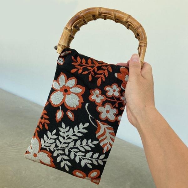 メール便送料無料 ゆかた帯で作ったバッグ | バンブーバッグ 鞄 かばん 