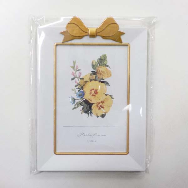 フォトフレーム ゴールドリボン L判 | 写真サイズ 127×89mm 記念写真