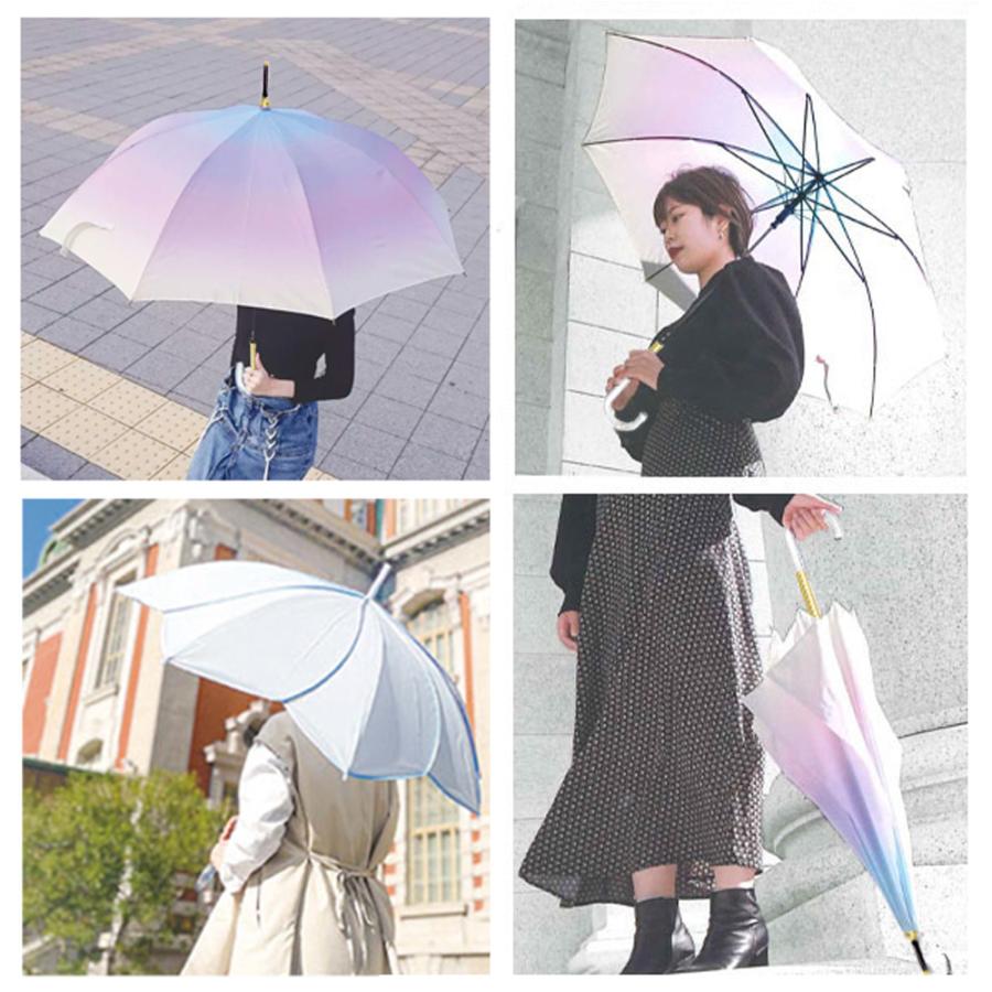 CRUX（クラックス） レディース 長傘 花型バイアス ミルキートーン