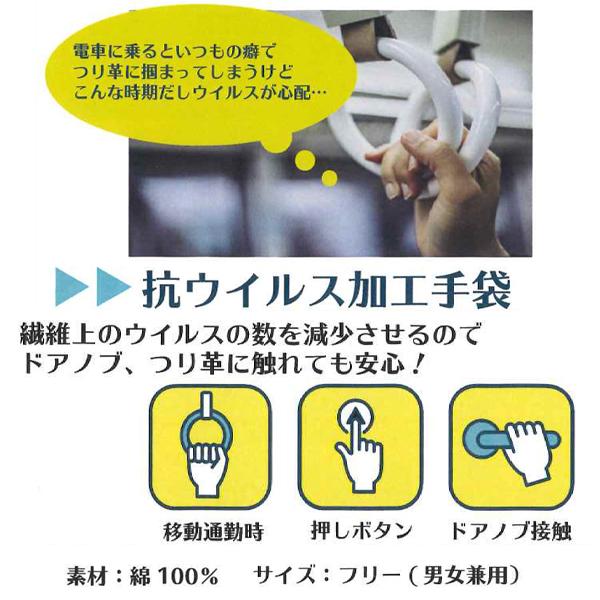 抗ウイルスグローブ 男女兼用 フリーサイズ | 大人 レディース メンズ