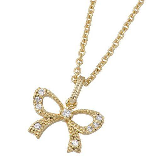 メール便送料無料 MON ラッキーモチーフ ネックレス《Ribon》リボン