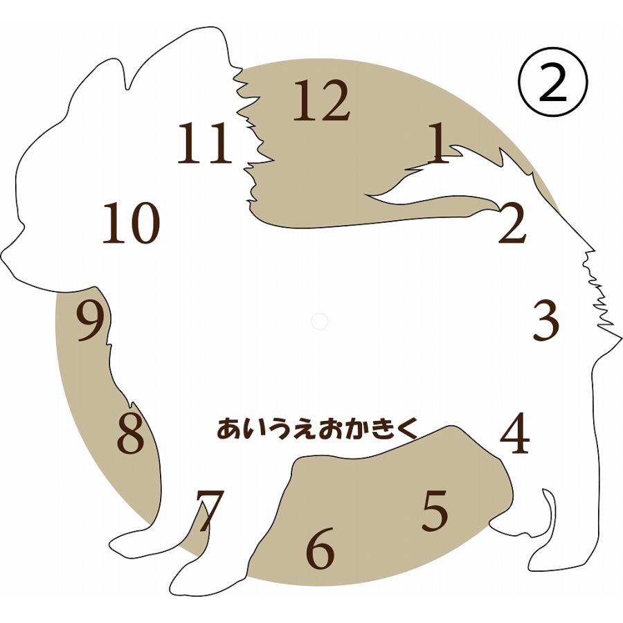 はみだしワンちゃん壁掛け時計 チワワ 白 静音壁掛け時計 おしゃれ 