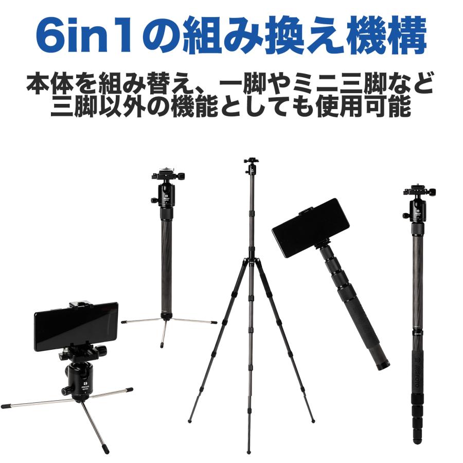 BENRO Benro MeFOTO GlobeTrotter PRO 6in1 カーボン三脚 5段 耐荷重 