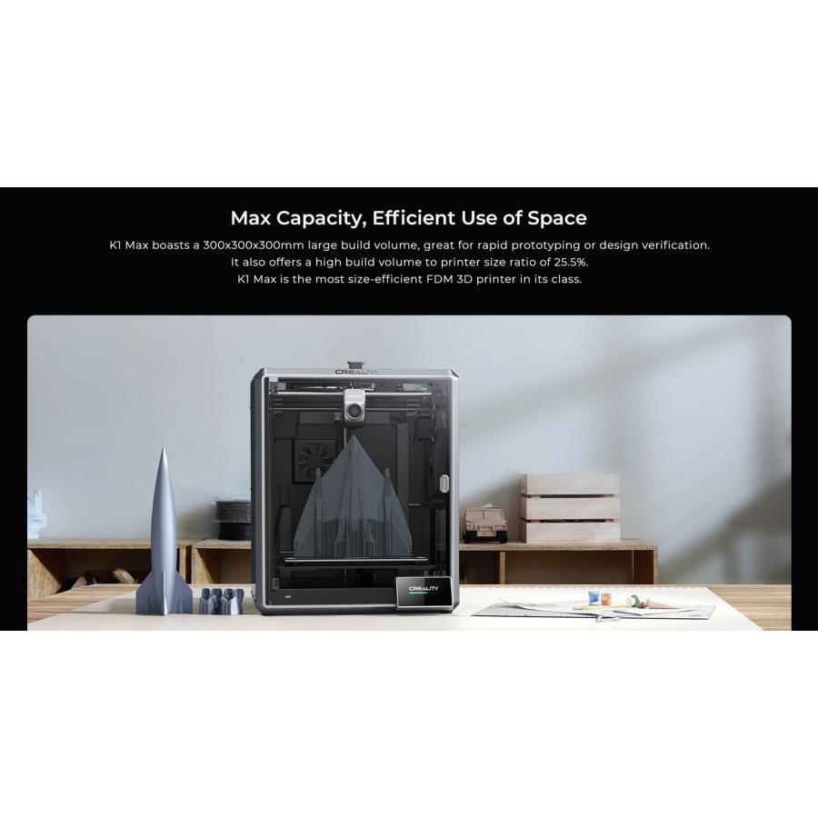 Creality K1 Max 3Dプリンター 600mm/s印刷速度 スマートAI機能 Creality K1 Max 3Dプリンター 600mm/s印刷速度 スマートAI機能