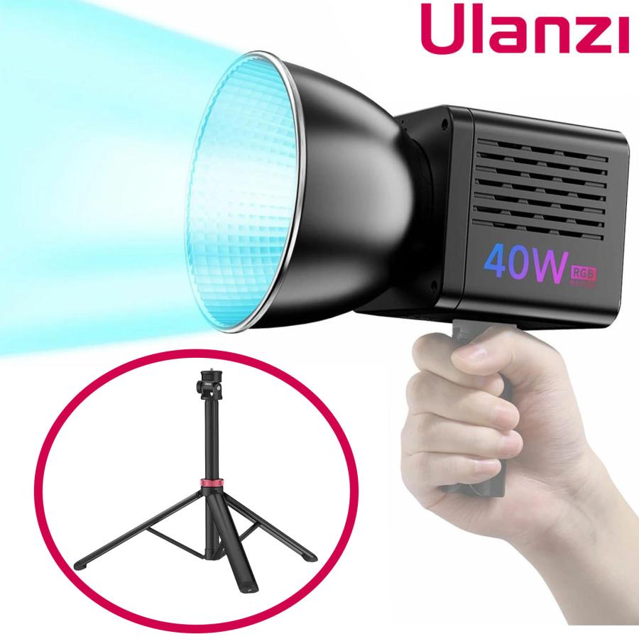 Ulanzi 40W RGBLEDライト 撮影用ライト スタンド三脚セット 50W
