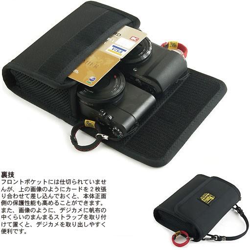 コンパクトデジカメが2台収納できるキャリングケース(帆布の コンパクトデジカメが2台収納できるキャリングケース(帆布の